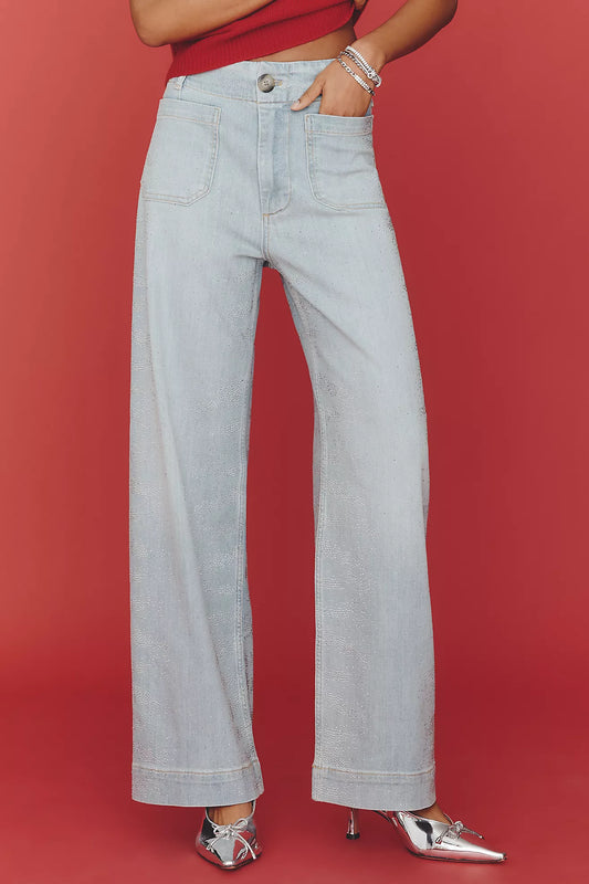 The Colette Full-Length Sparkle Jeans by Maeve
