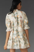 Load image into Gallery viewer, Pilcro Short-Sleeve Mock-Neck Ruffle Mini Dress
