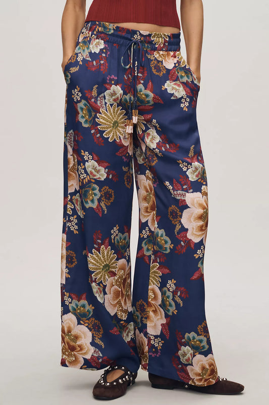 Farm Rio x Anthropologie Floral Wide Leg Pants