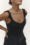 Load image into Gallery viewer, By Anthropologie V-Neck Ruffle Asymmetrical Midi Dress

