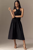 Load image into Gallery viewer, By Anthropologie Twofer Halter Drop-Waist Midi Dress
