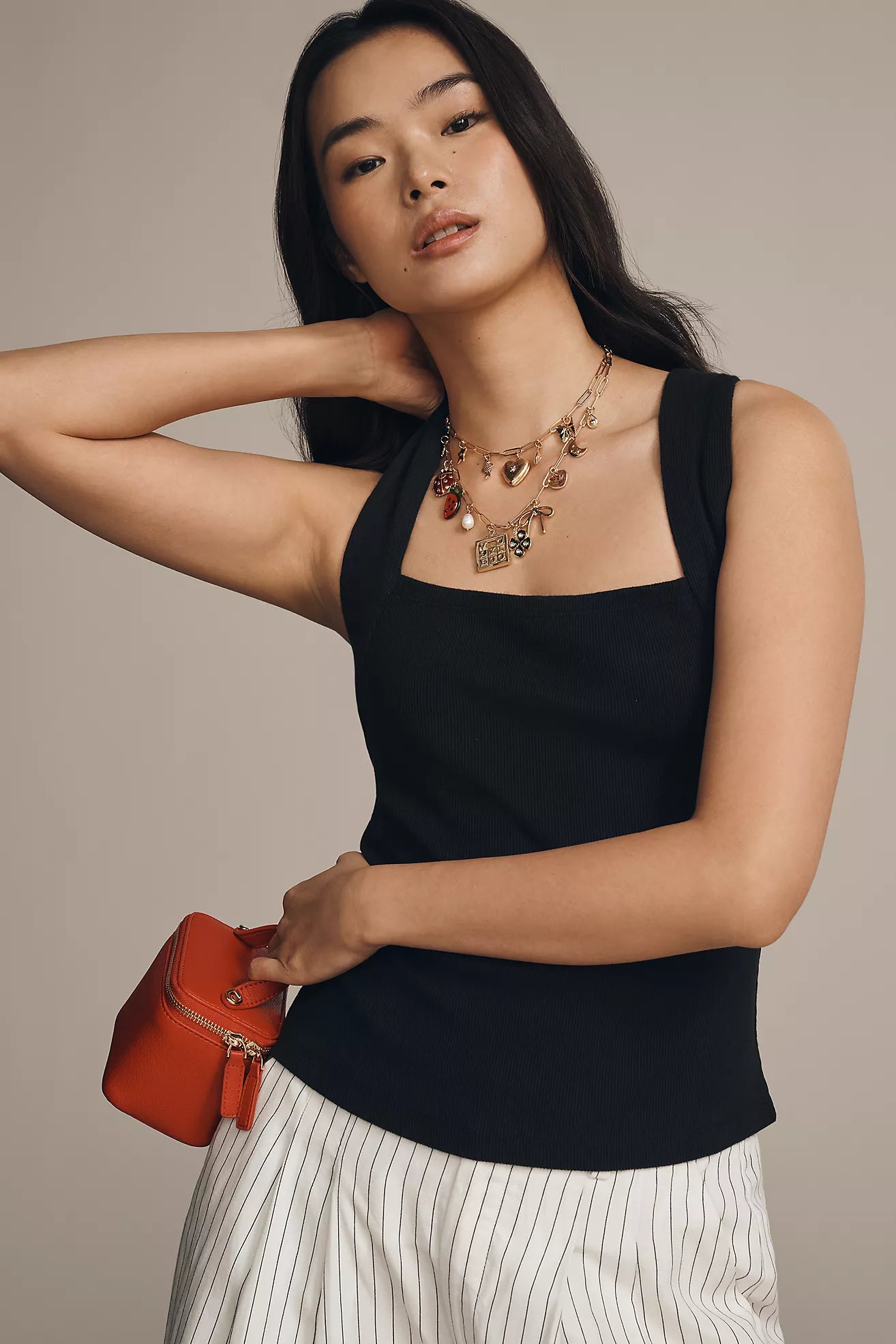 By Anthropologie Square-Neck Halter Tank