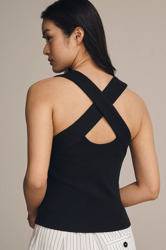 By Anthropologie Square-Neck Halter Tank