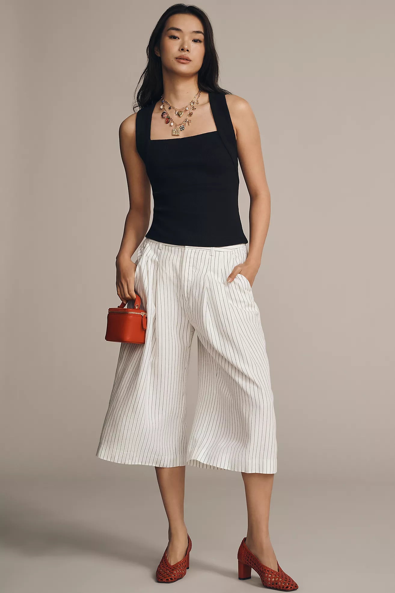 By Anthropologie Square-Neck Halter Tank