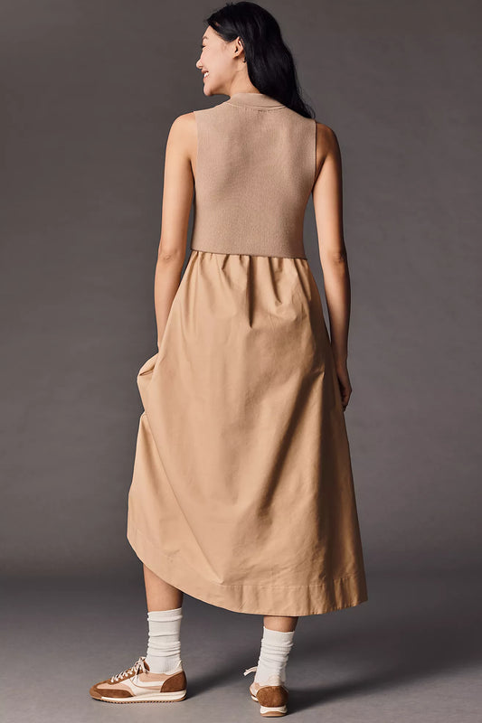 The Thea Twofer Polo Collar Sleeveless Dress