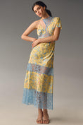 Load image into Gallery viewer, Geisha Designs Asymmetrical Lace Mix Slip Maxi Dress
