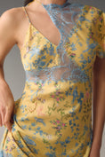 Load image into Gallery viewer, Geisha Designs Asymmetrical Lace Mix Slip Maxi Dress
