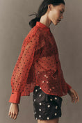 Load image into Gallery viewer, Maeve Sheer Organza Long-Sleeve Buttondown Shirt
