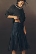 Load image into Gallery viewer, Pilcro Tulle Godet Denim Mid Skirt
