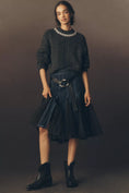 Load image into Gallery viewer, Pilcro Tulle Godet Denim Mid Skirt
