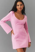 Load image into Gallery viewer, Maeve Long-Sleeve Scoop-Neck Mini Dress
