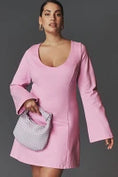 Load image into Gallery viewer, Maeve Long-Sleeve Scoop-Neck Mini Dress
