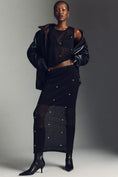 Load image into Gallery viewer, Pilcro Sheer Embellished Knit Slip Maxi Skirt
