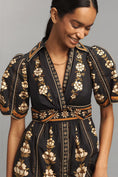 Load image into Gallery viewer, Farm Rio Embroidered Floral Short-Sleeve Midi Dress
