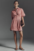 Load image into Gallery viewer, The Tobie Faux-Suede Mini Shirt Dress by Exquise
