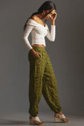 Load image into Gallery viewer, By Anthropologie Eyelet Cargo Joggers
