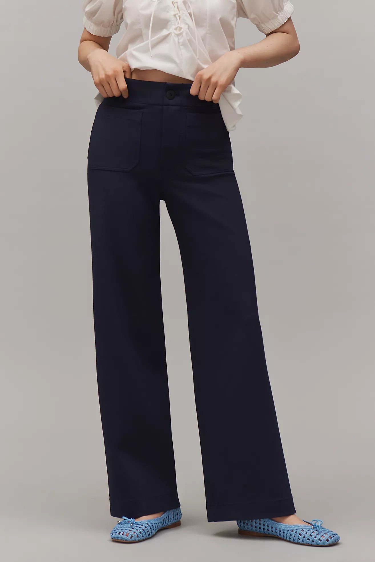 The Colette Knit Full-Length Wide-Leg Pants by Maeve