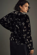 Load image into Gallery viewer, The Keira Collared Button-Front Blouse by Pilcro: Long-Sleeve Velvet Edition
