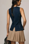 Load image into Gallery viewer, Maeve Crew-Neck Denim Vest
