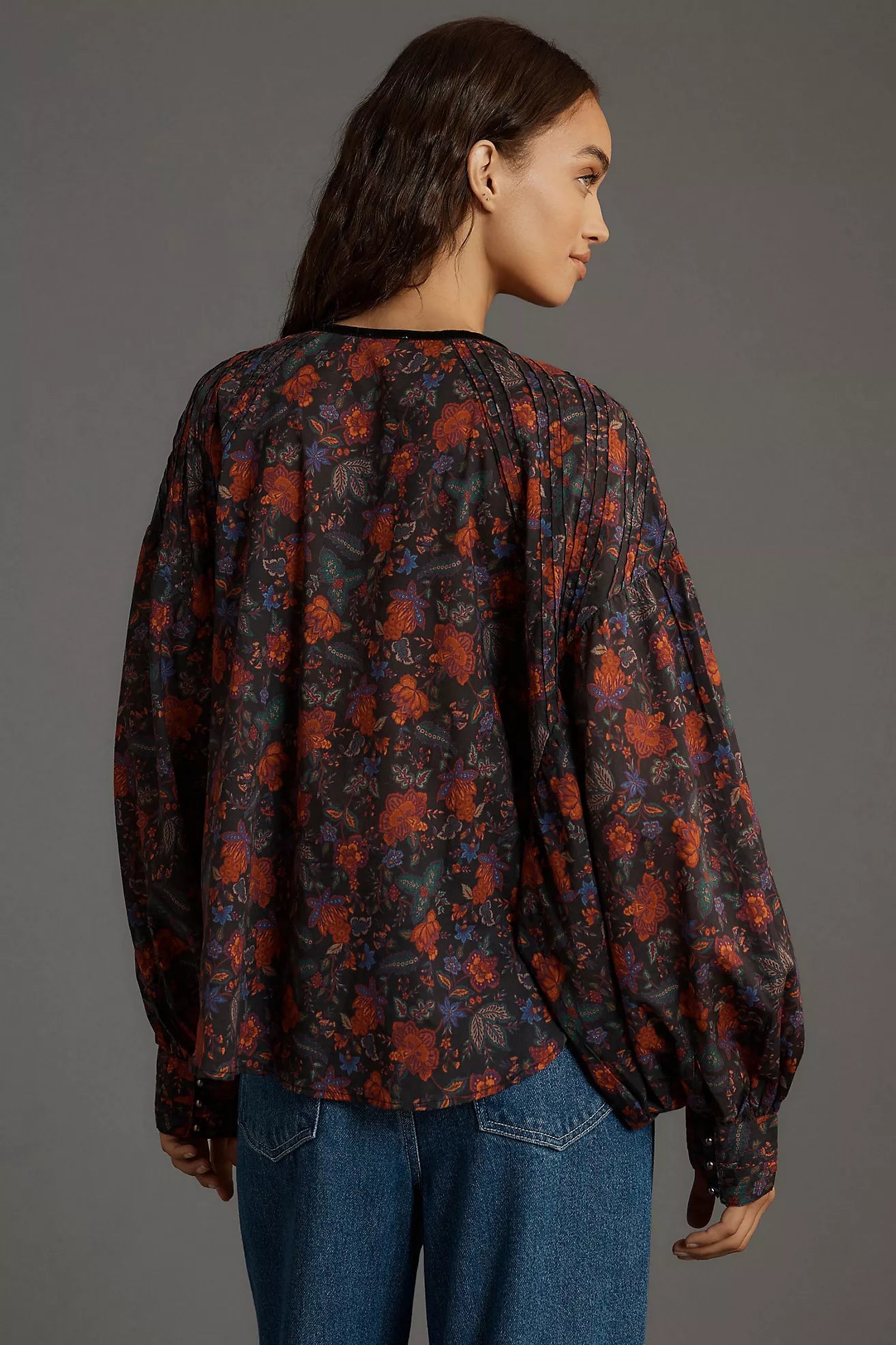 The Sidney Batwing Blouse: Button Loop Edition by Pilcro-EUC