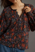 Load image into Gallery viewer, The Sidney Batwing Blouse: Button Loop Edition by Pilcro-EUC
