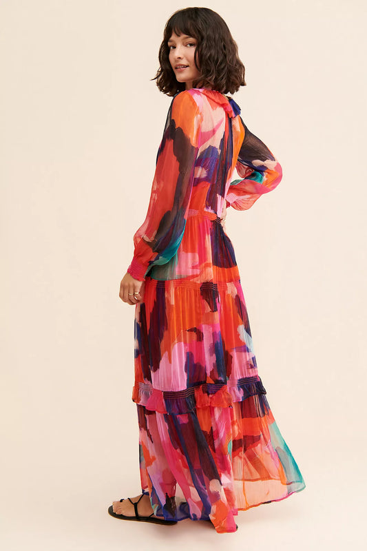 The Marais Printed Tiered Maxi Dress