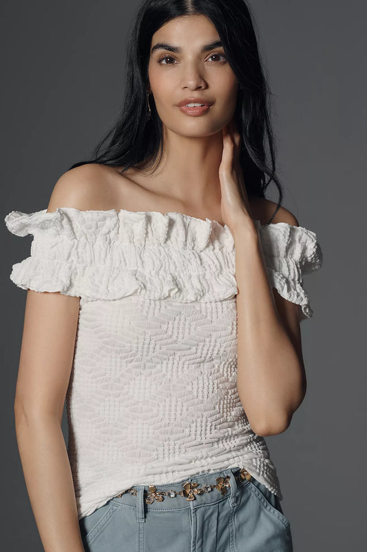 Maeve Off-The-Shoulder Ruffle Top