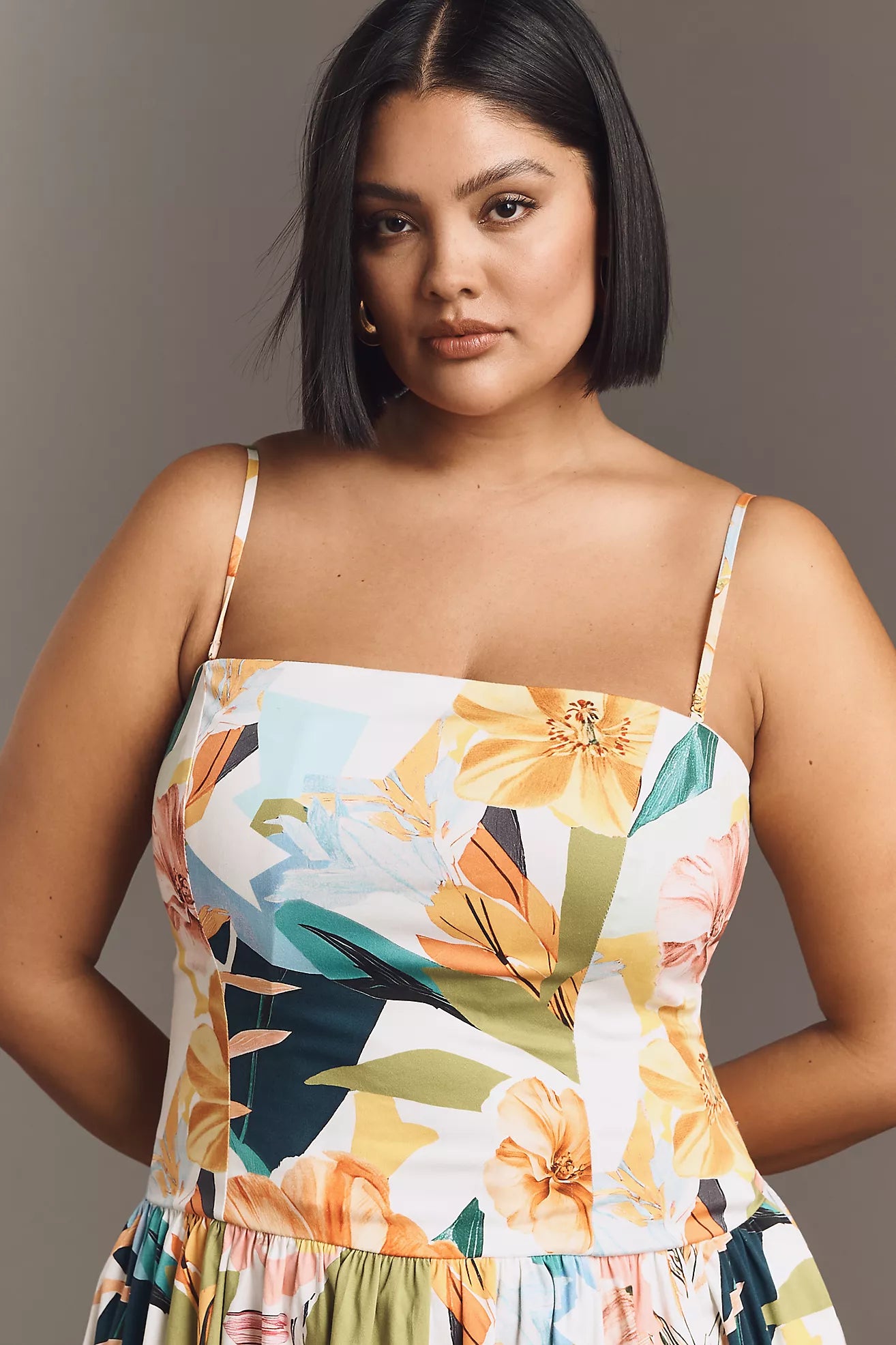 By Anthropologie Drop-Waist Midi Dress