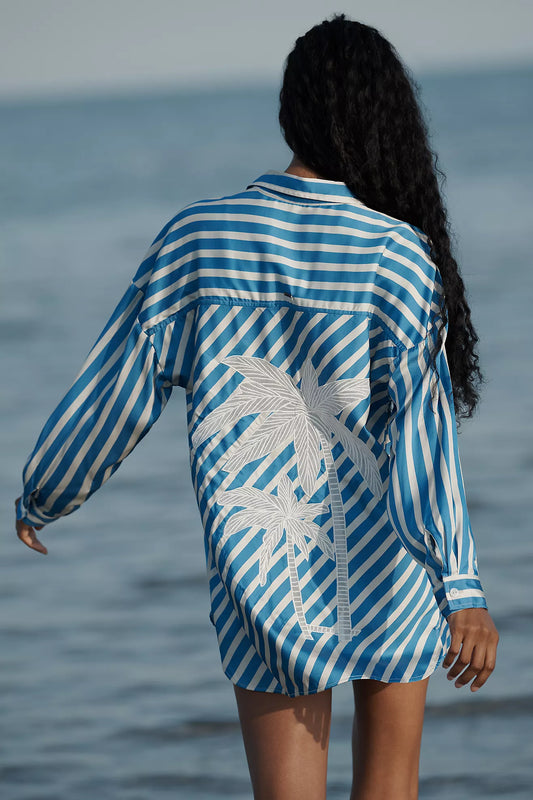 Maaji Azure Stripes Manel Buttondown Shirt