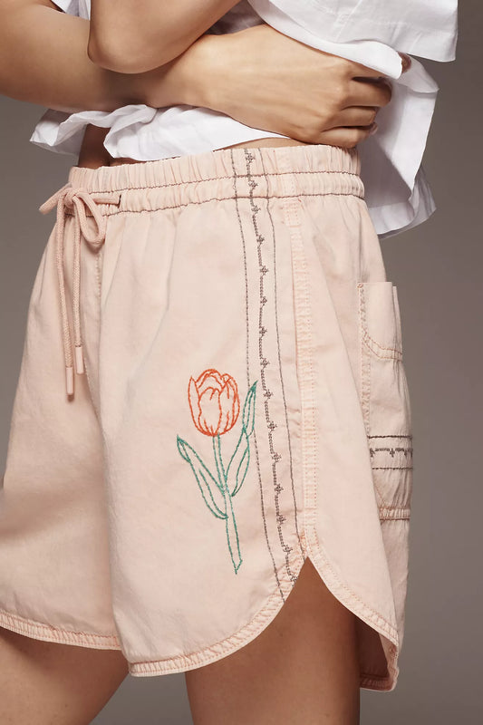 Pilcro Embroidered Woven Shorts