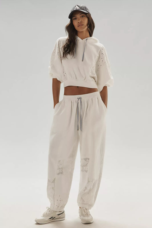 Daily Practice Rhythmic Lace Mesh Sweatpants