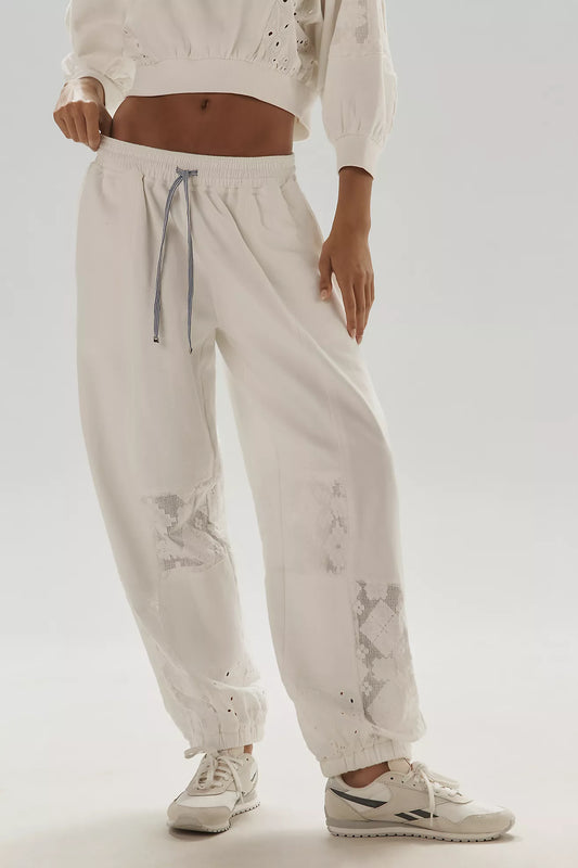Daily Practice Rhythmic Lace Mesh Sweatpants