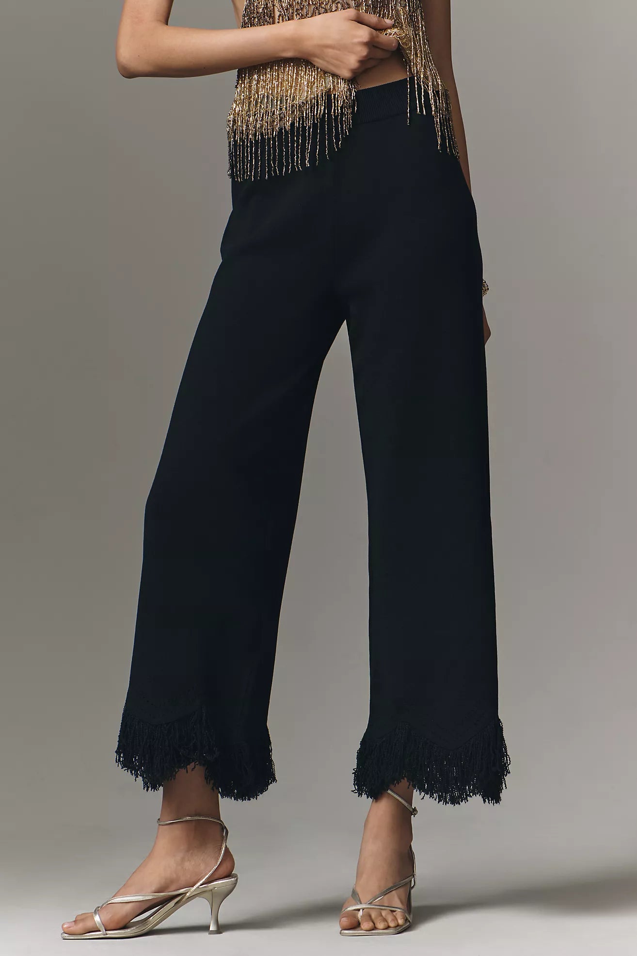 Whiteroom + Cactus Knit Fringe Pull-On Pants