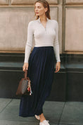 Load image into Gallery viewer, The Thea Long-Sleeve Half-Zip Maxi Dress
