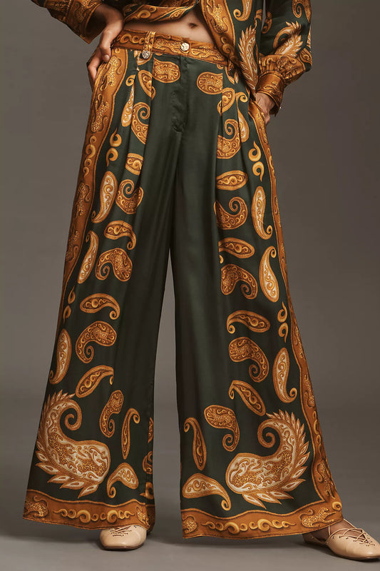 Farm Rio x Anthropologie Printed Wide-Leg Pants