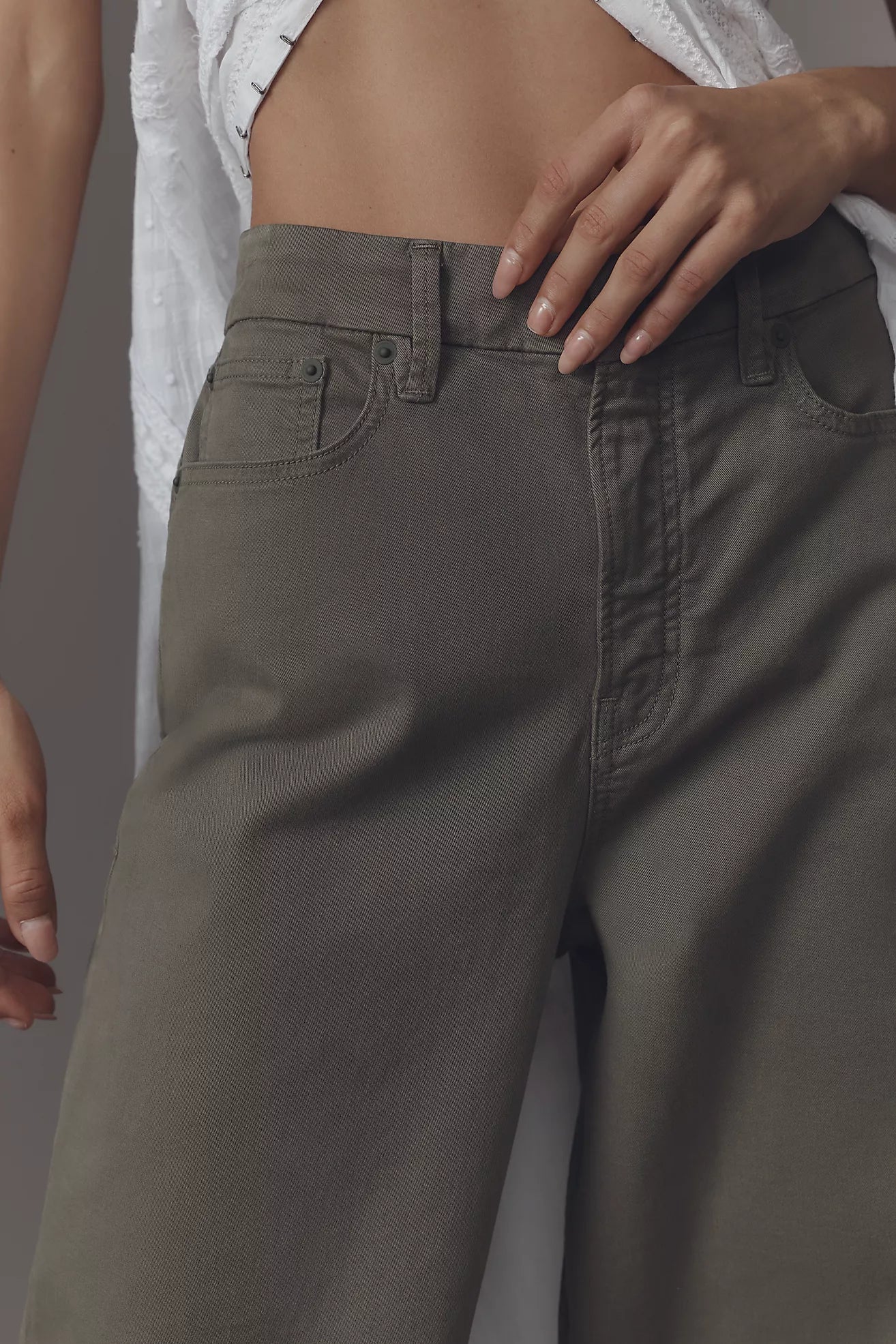 Good American Good Barrel Twill Pants