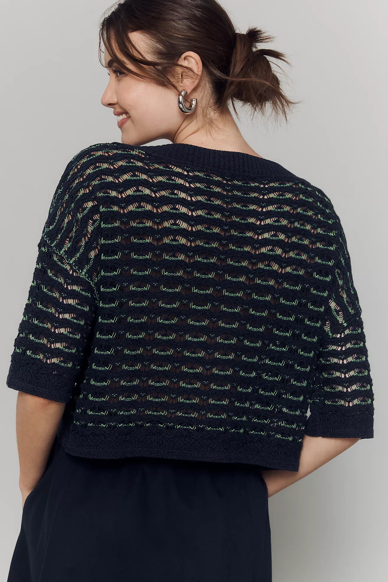 Maeve Boat-Neck Contrast-Stitch Sweater