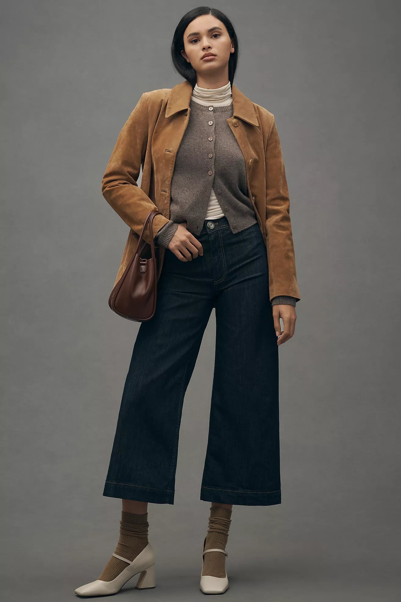 The Ettie High-Rise Crop Wide-Leg Jeans by Maeve