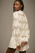 Load image into Gallery viewer, Dolan Left Coast Mock-Neck Lace Blouse
