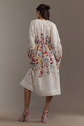 Load image into Gallery viewer, Let Me Be Long-Sleeve V-Neck Floral A-Line Midi Dress
