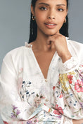 Load image into Gallery viewer, Let Me Be Long-Sleeve V-Neck Floral A-Line Midi Dress
