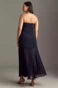 Load image into Gallery viewer, By Anthropologie Strapless Twofer Pleated Midi Dress
