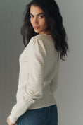Load image into Gallery viewer, By Anthropologie Scallop V-Neck Pointelle Sweater
