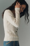 Load image into Gallery viewer, By Anthropologie Scallop V-Neck Pointelle Sweater
