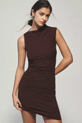 Load image into Gallery viewer, By Anthropologie Ruched Mock-Neck Knit Dress
