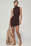 Load image into Gallery viewer, By Anthropologie Ruched Mock-Neck Knit Dress
