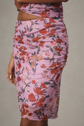 Load image into Gallery viewer, Maeve Printed Mesh Knee-Length Skirt
