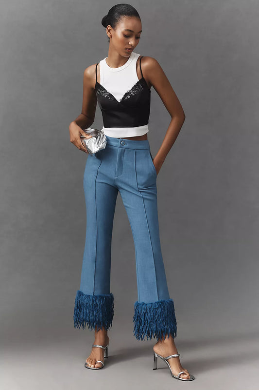Maeve Cuffed Plush Party Pants