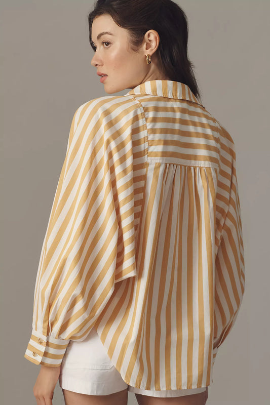 The Bailey Boyfriend Batwing Buttondown Blouse by Pilcro