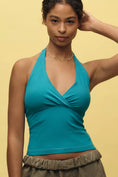 Load image into Gallery viewer, Pilcro Twist-Front Halter-Neck Top
